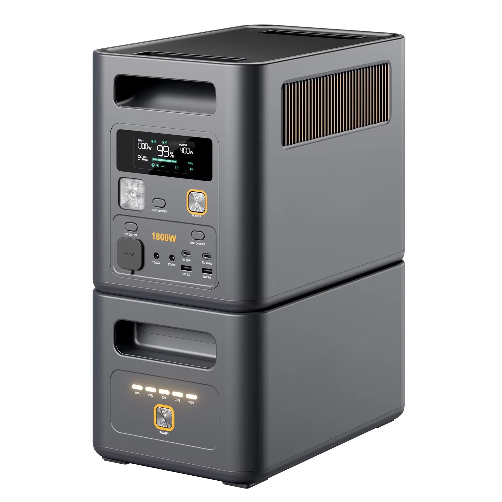 Solar Generator - Nouvelle conception, centrale électrique portable 1800W,