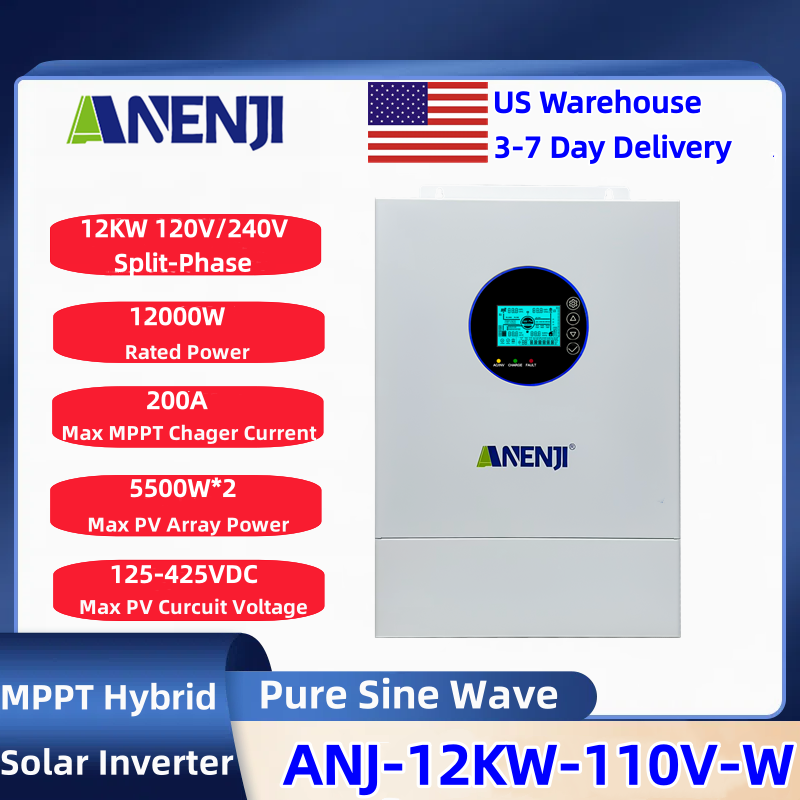 Charge Controller Solar - ANENJI, onduleur solaire hybride à onde