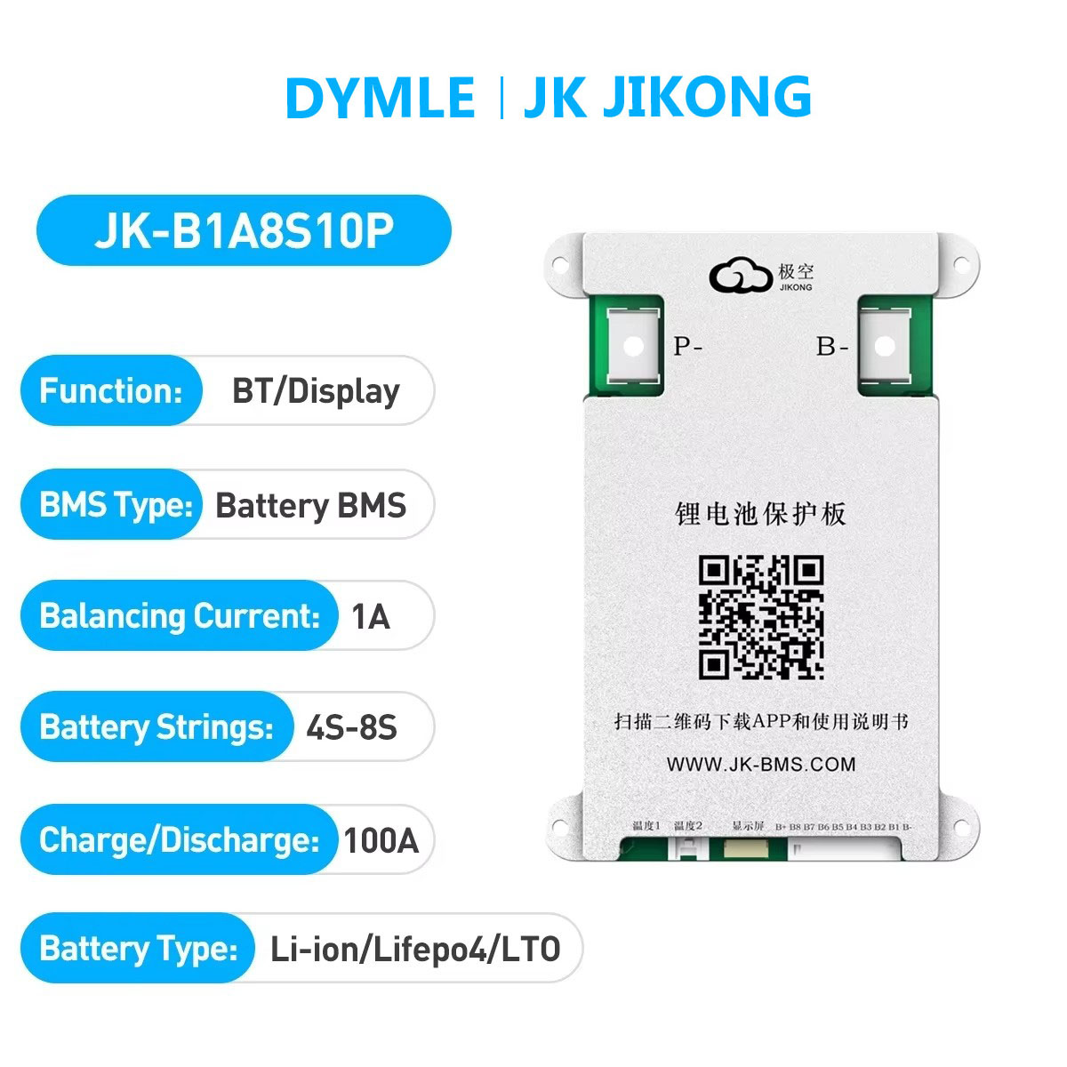 JK JIKONG B1A8S10P BMS actif i - Lithium Battery 12V avis et prix