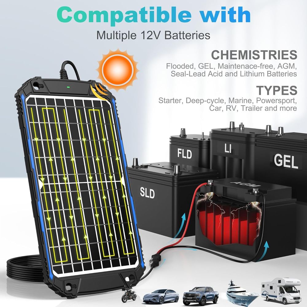 Chargeur et mainteneur de batt - Solar Panel avis et prix